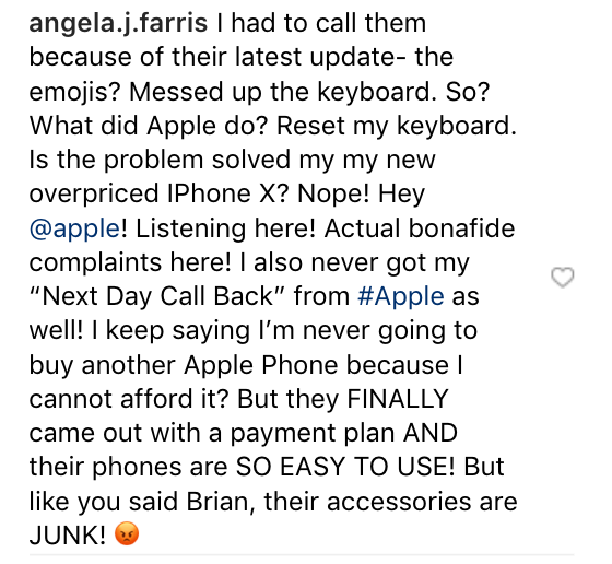 apple accessories feedback