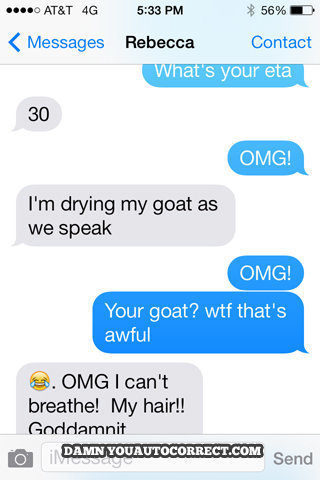 autocorrect goat text