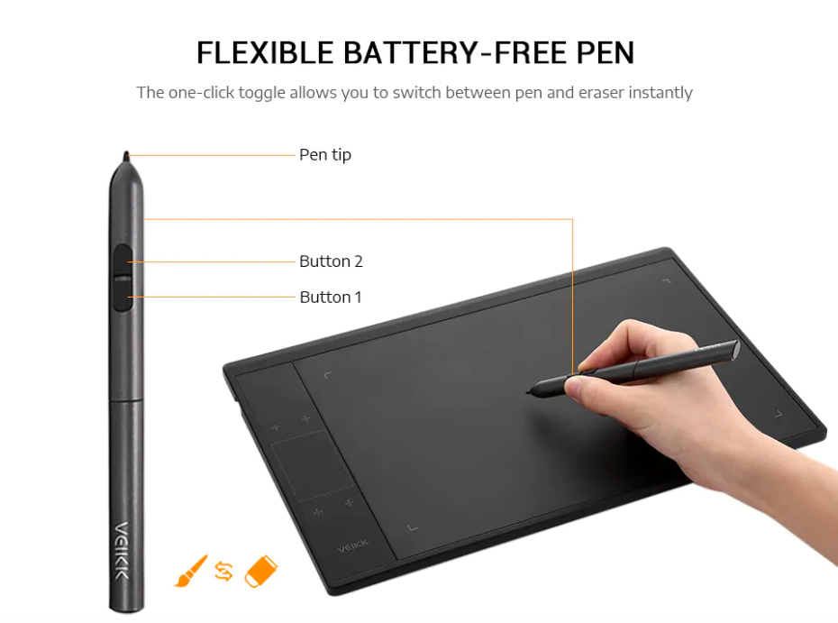 battery free pen tablet