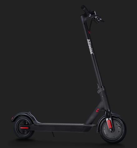black electric scooter
