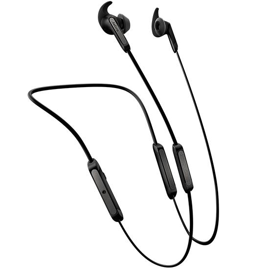 black neckband earbuds