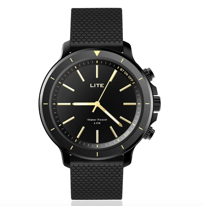 black smartwatch front view