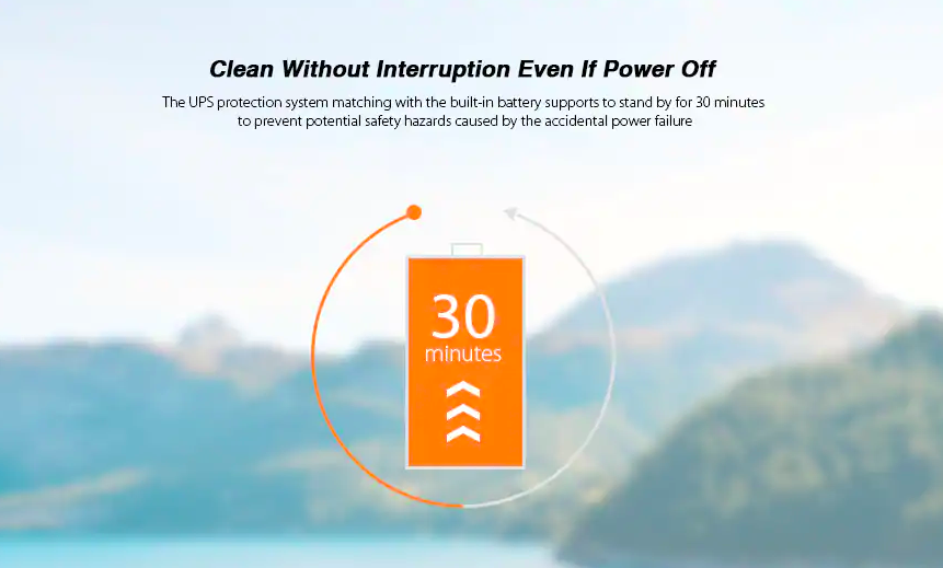 clean without interruption power off