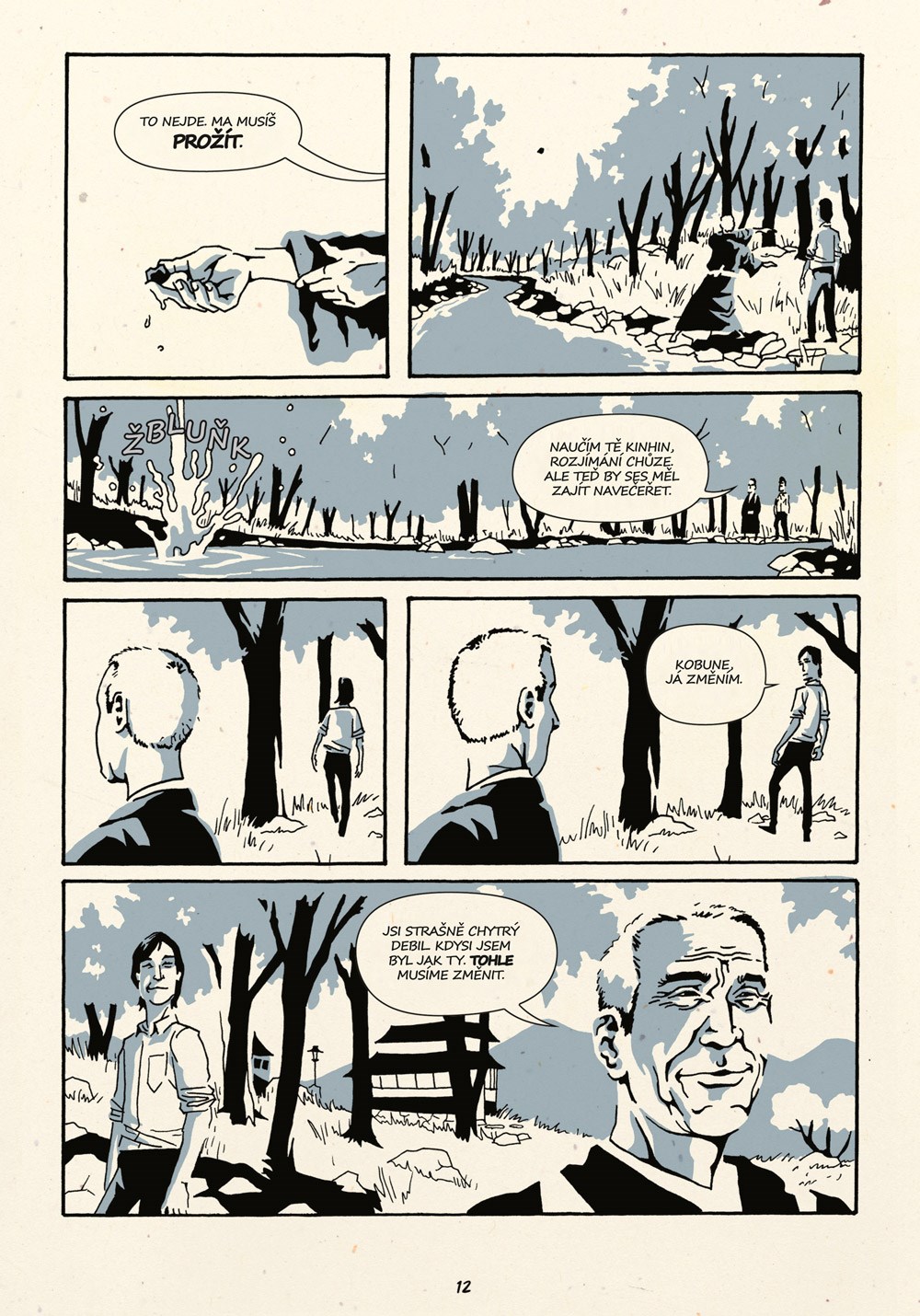 comic page forest walk