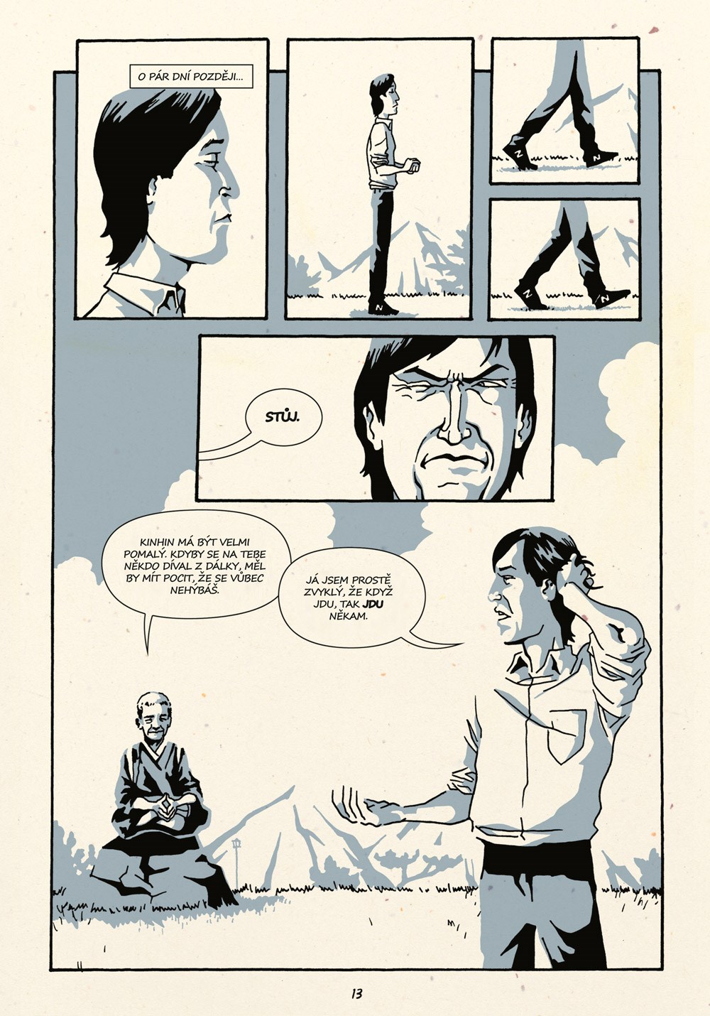 comic page meditation