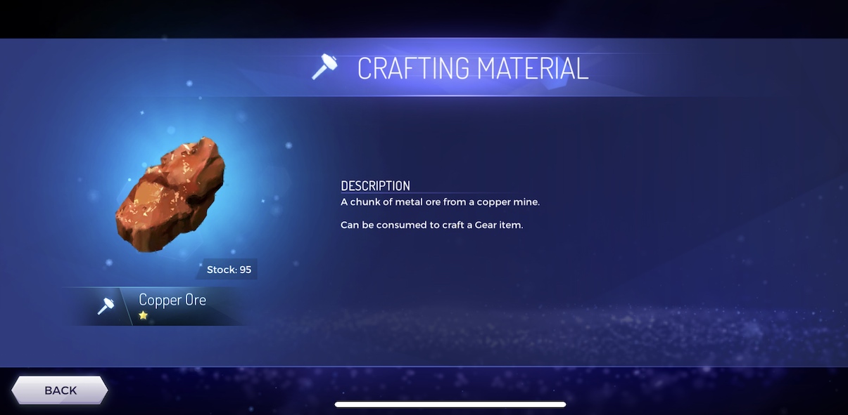 copper ore crafting material