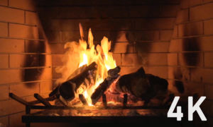 cozy fireplace 4k