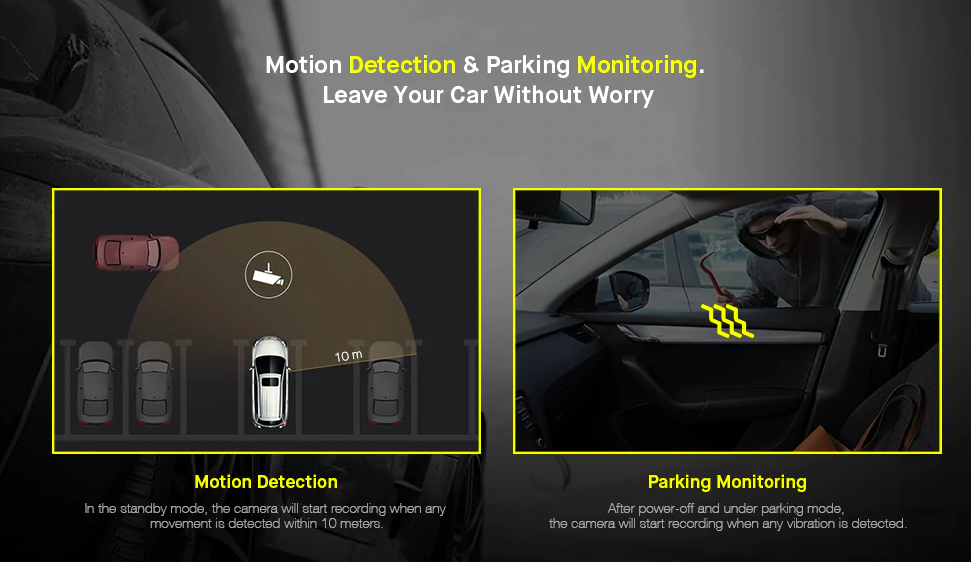 dashcam motion detection parking monitoring
