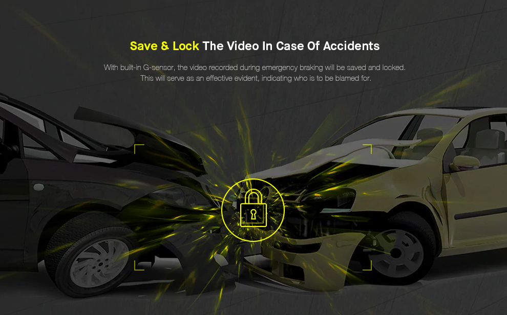 dashcam save lock accident video