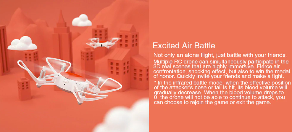 drone air battle scene