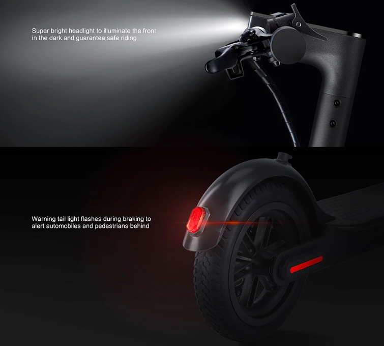 electric scooter headlight taillight