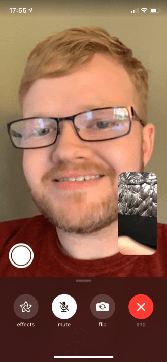 facetime call smiling person