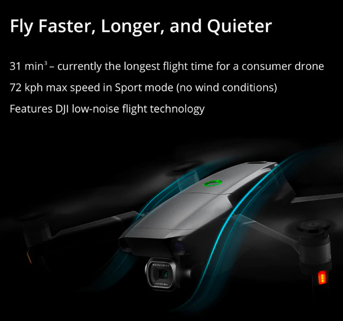 fly faster longer quieter drone