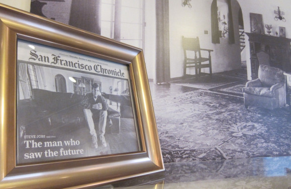 framed newspaper steve jobs