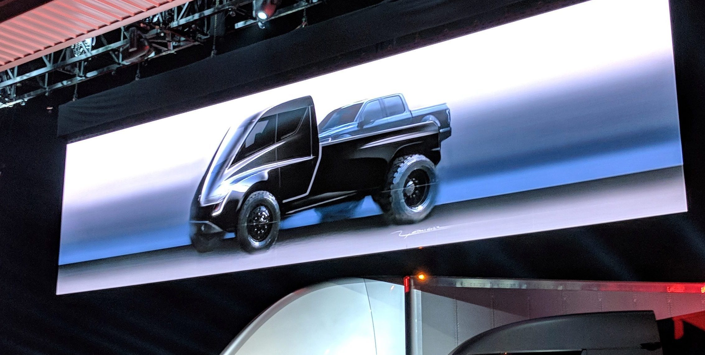 futuristic truck design display