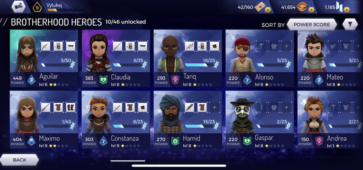 game brotherhood heroes screen