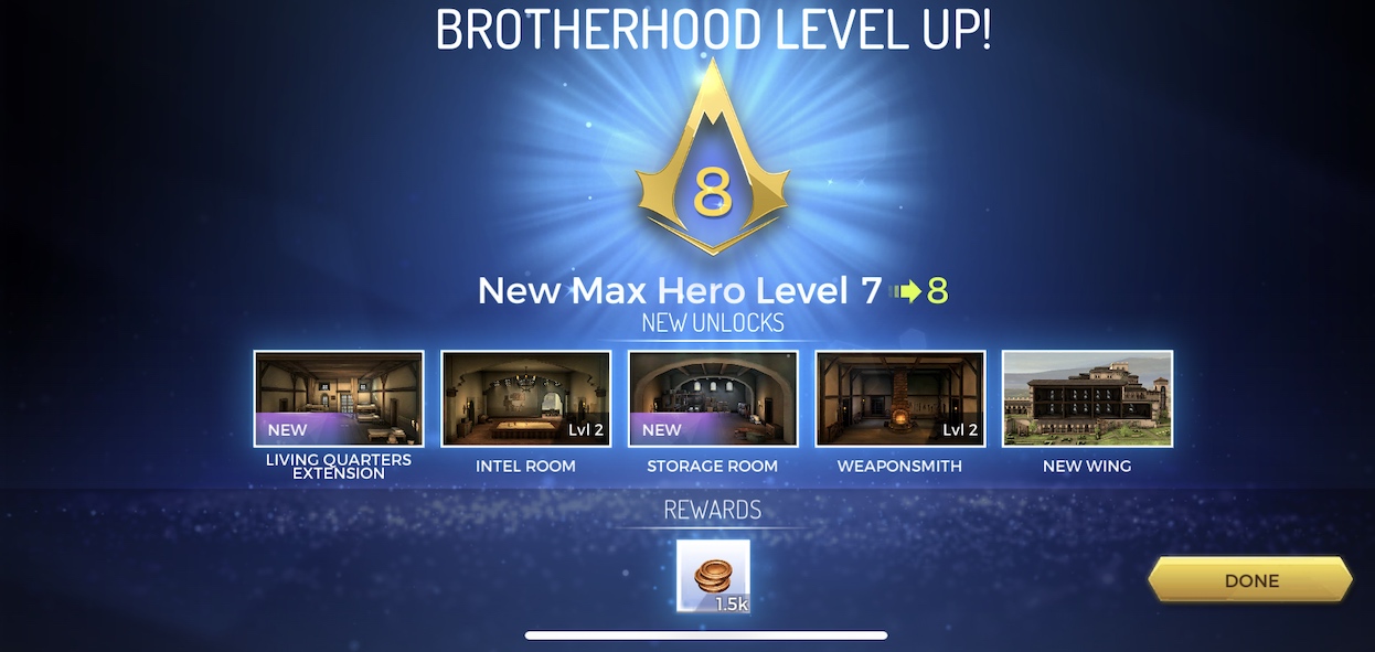 game brotherhood level up