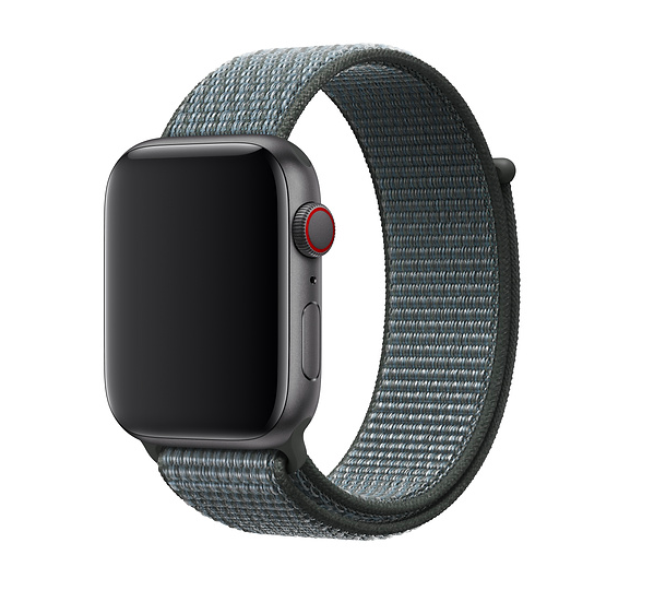 gray smartwatch with fabric band