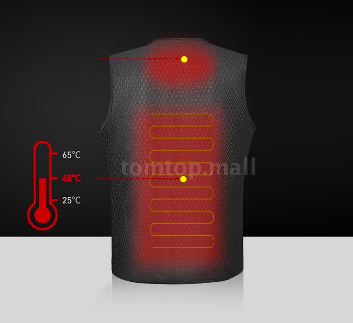 heated vest temperature display