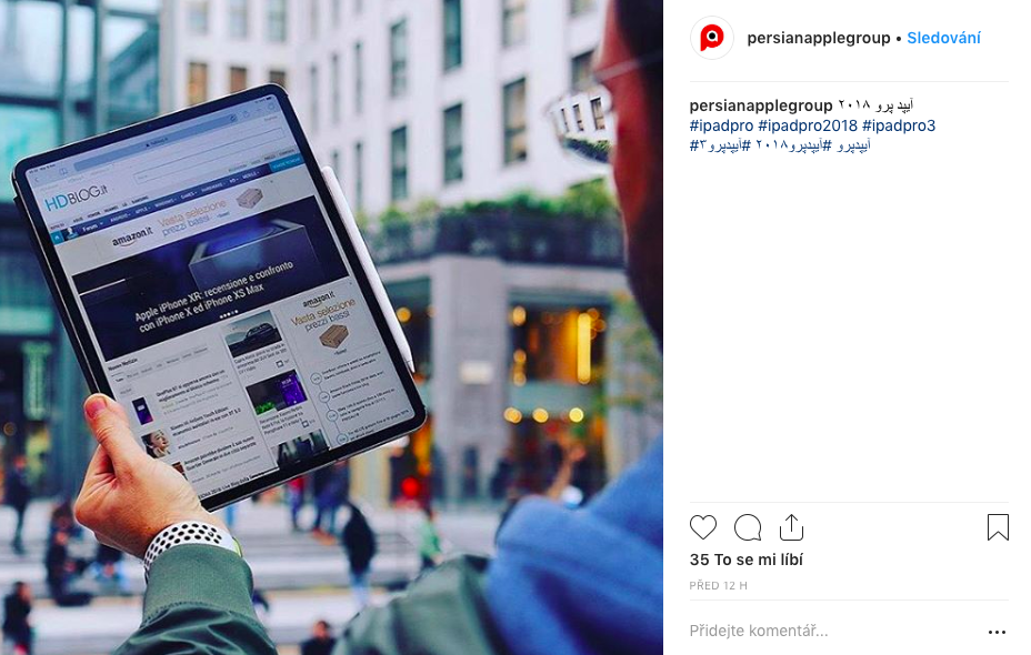 ipad pro holding outdoors