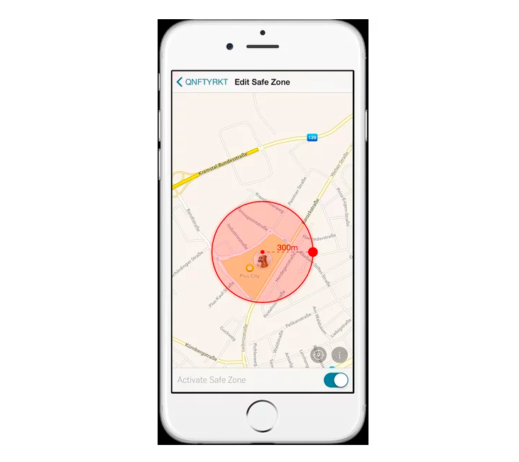 iphone safe zone map