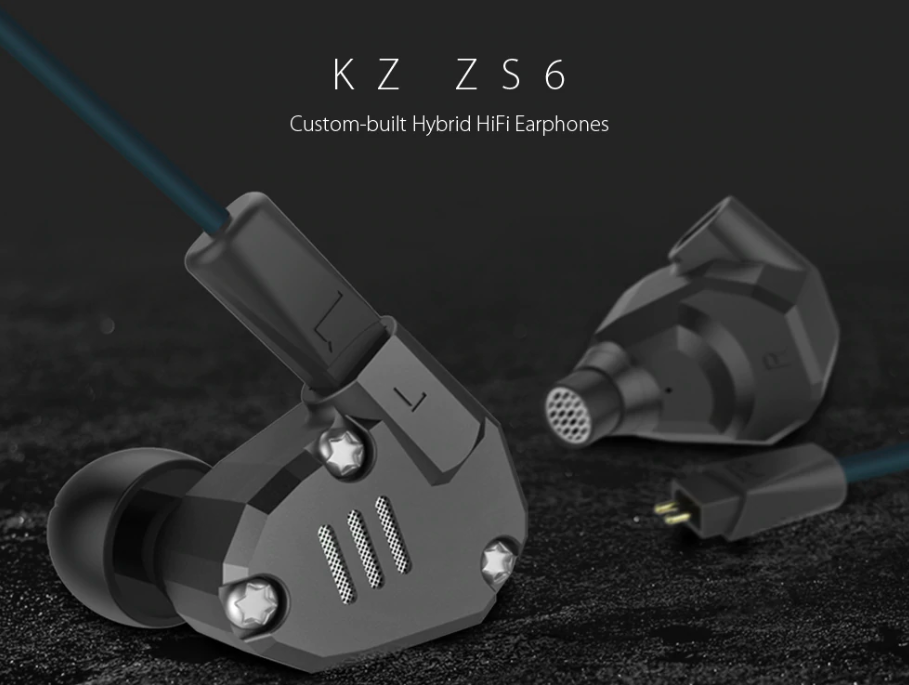 kz zs6 hifi earphones