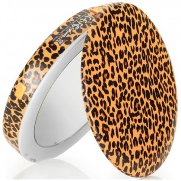 leopard print compact mirror