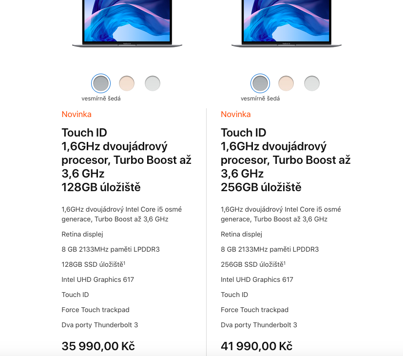 macbook comparison specs