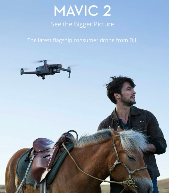mavic 2 drone horseback