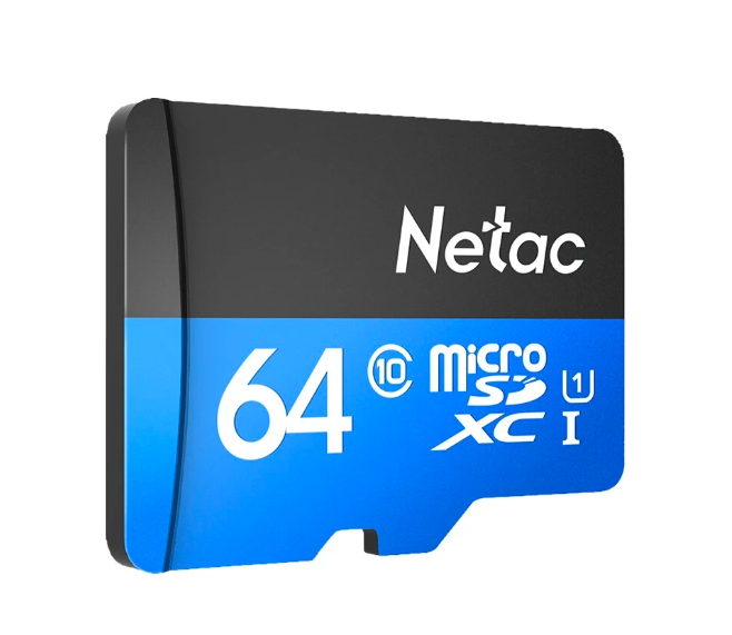 netac 64gb micro sd card angle