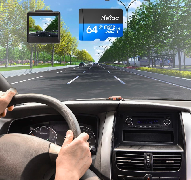 netac micro sd card driving view