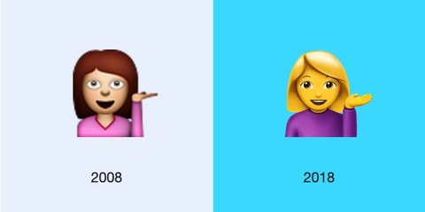 person tipping hand emoji evolution