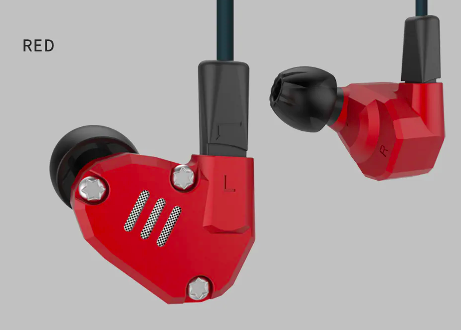 red earphones closeup