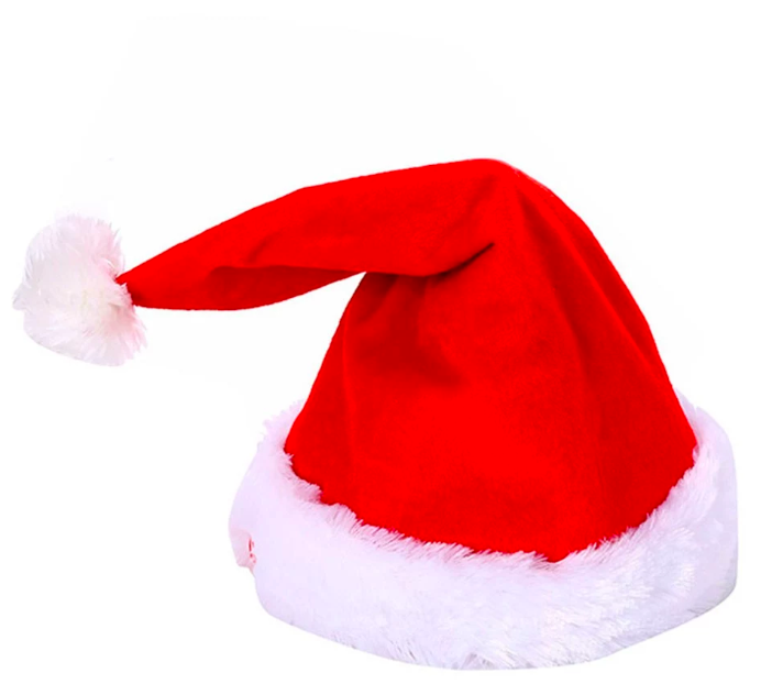 red santa hat closeup