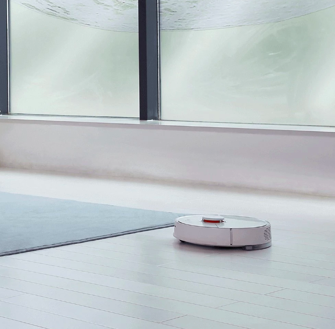robot vacuum cleaning floor