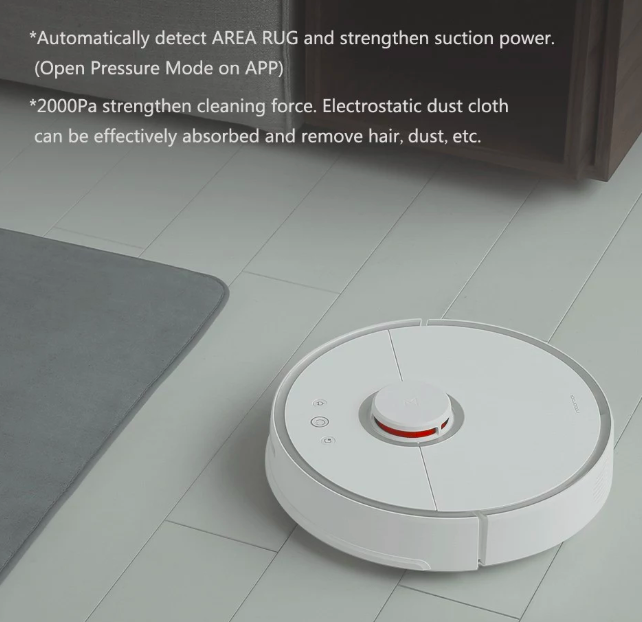 robot vacuum detecting rug