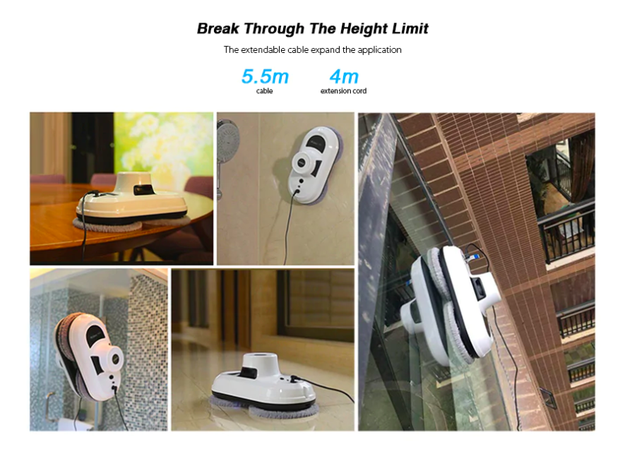 robot window cleaner height limit