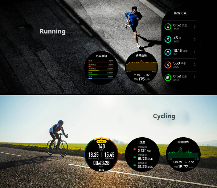 running cycling smartwatch