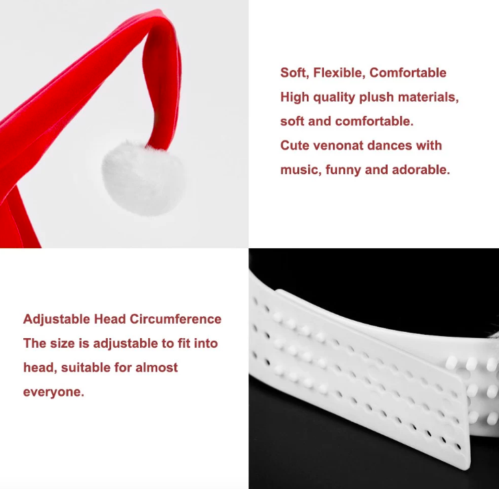 santa hat product description