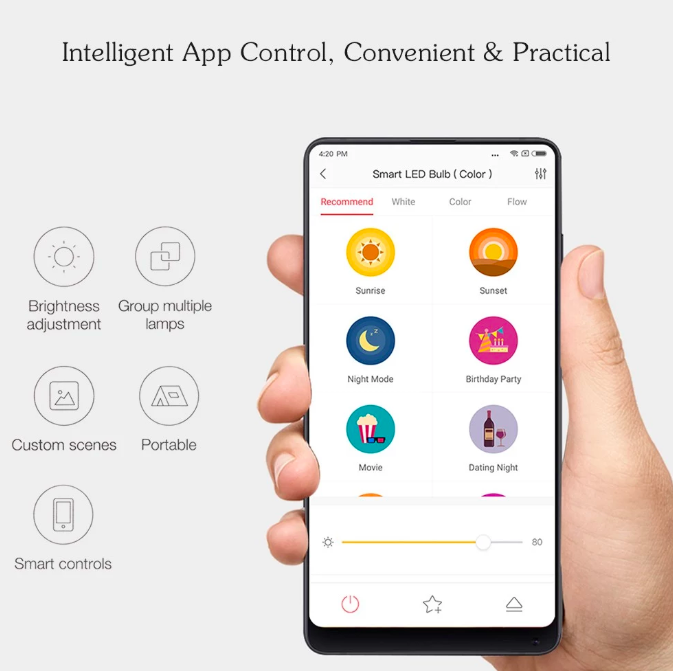 smart bulb app control