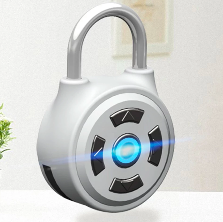 smart padlock with blue light