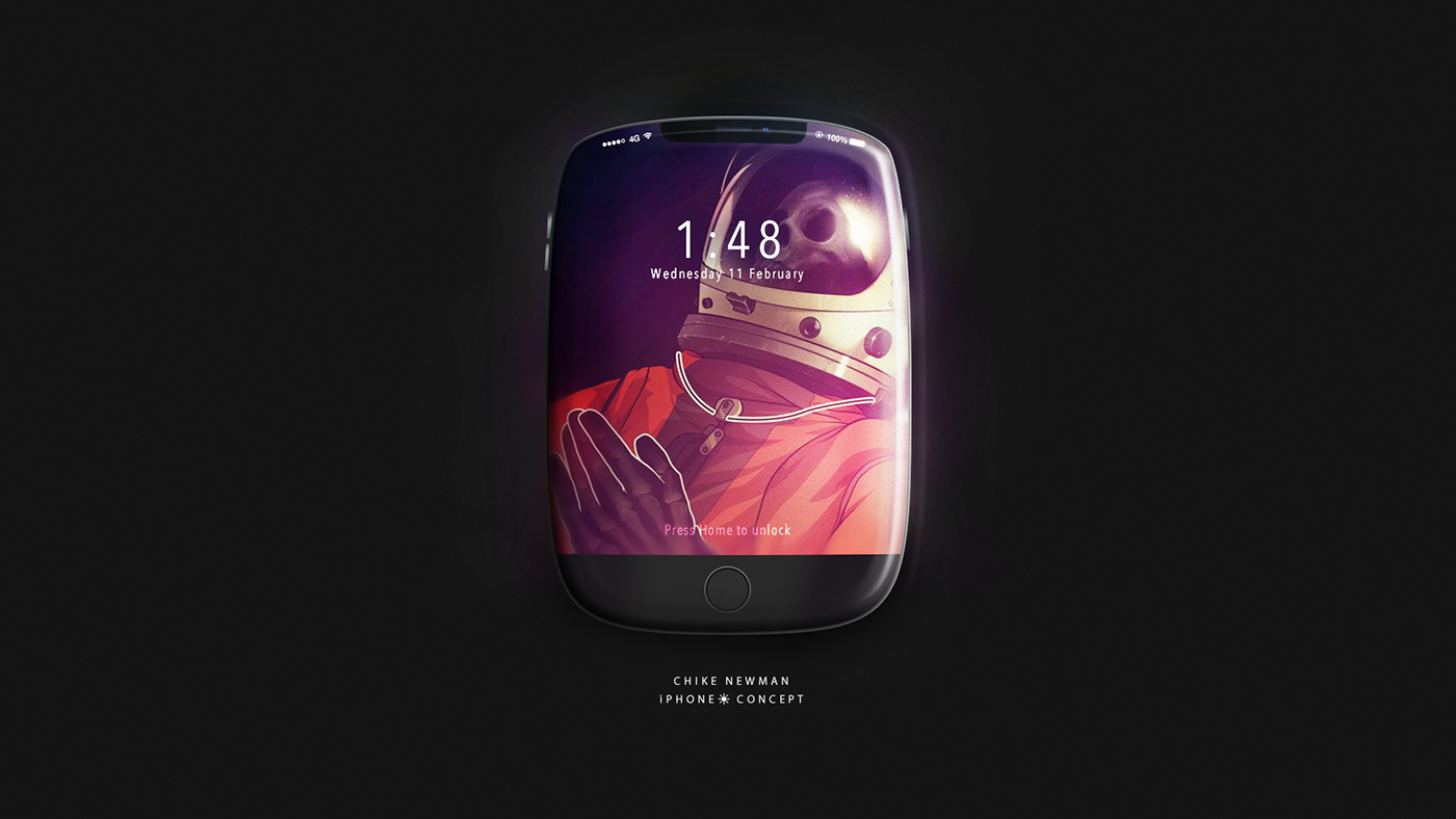 smartphone concept astronaut theme