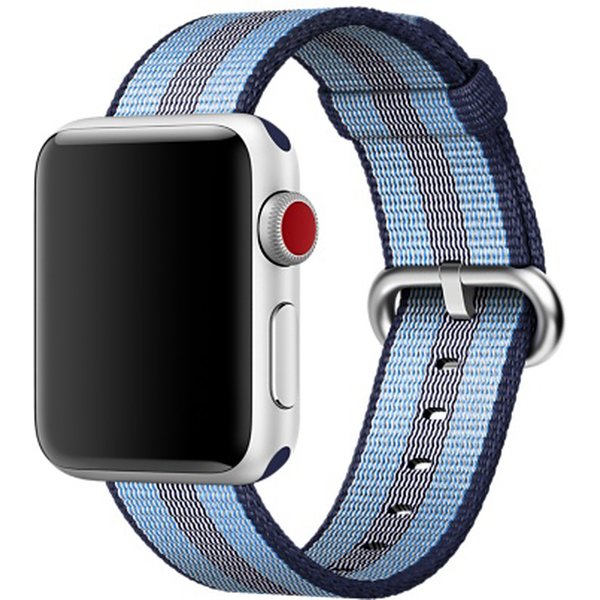 smartwatch with blue striped band