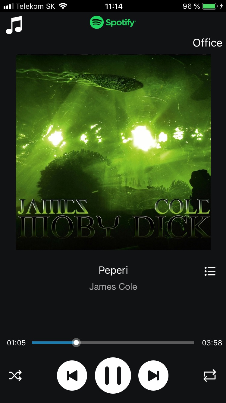 spotify music playing on phone