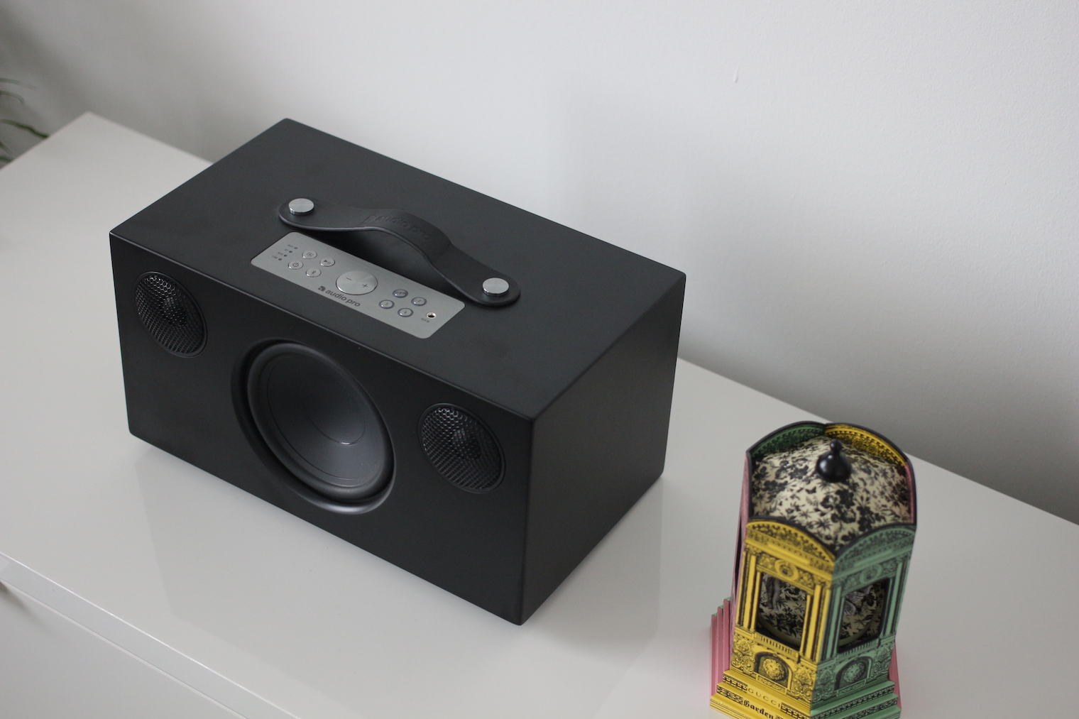 top view speaker colorful ornament