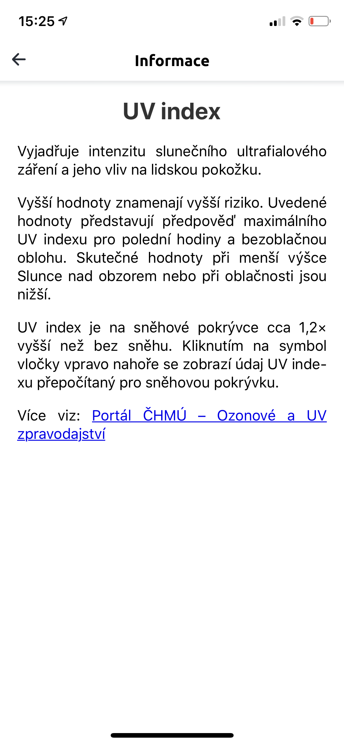 uv index information