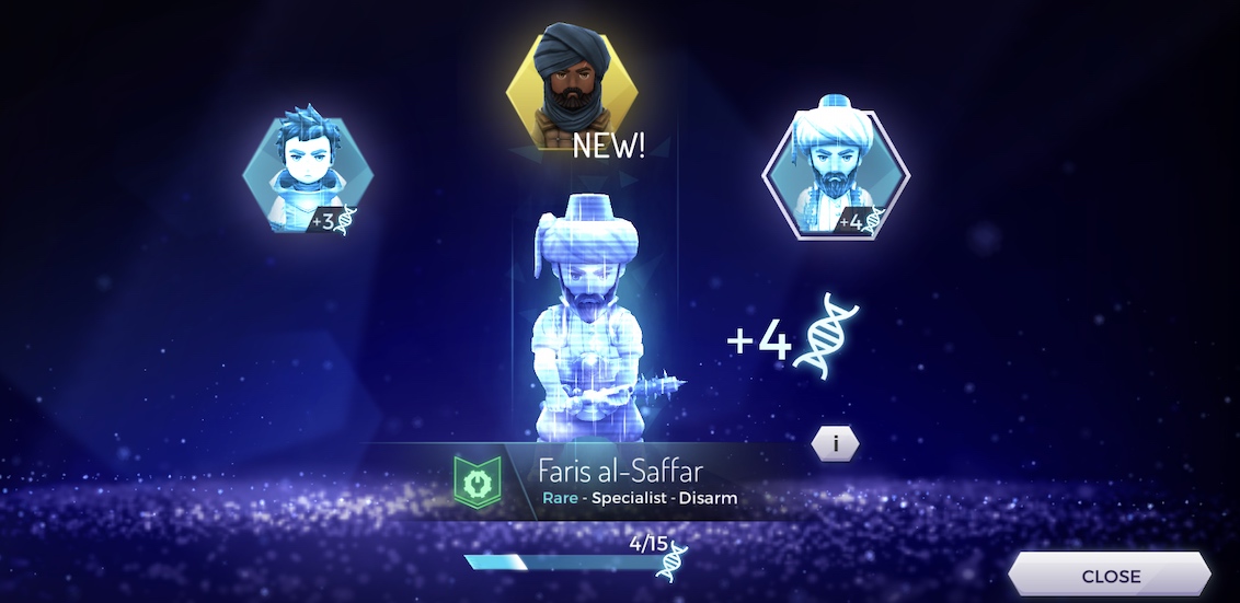 video game character unlock screen