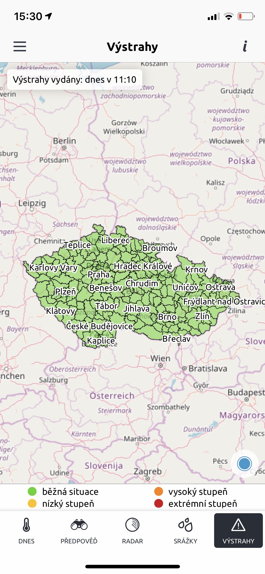 weather warnings map