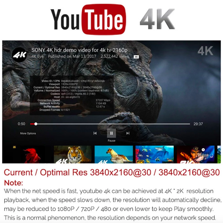 youtube 4k video settings