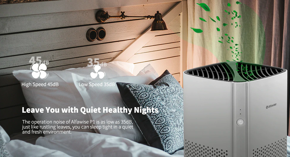 air purifier bedroom setup